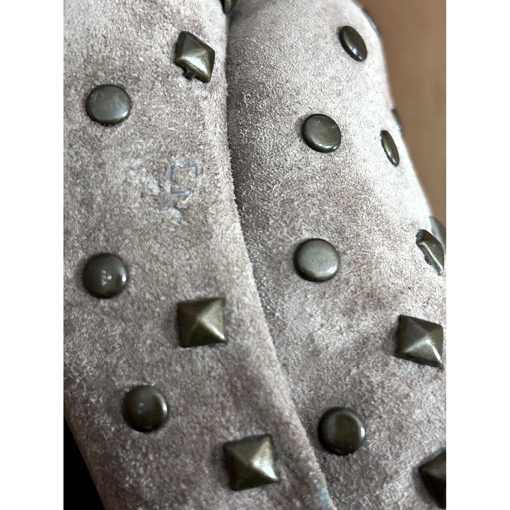 Kenneth Cole Reaction Womens Leather Upper Wedge Studs 7.5M Mid Heel Punk - Picture 11 of 11